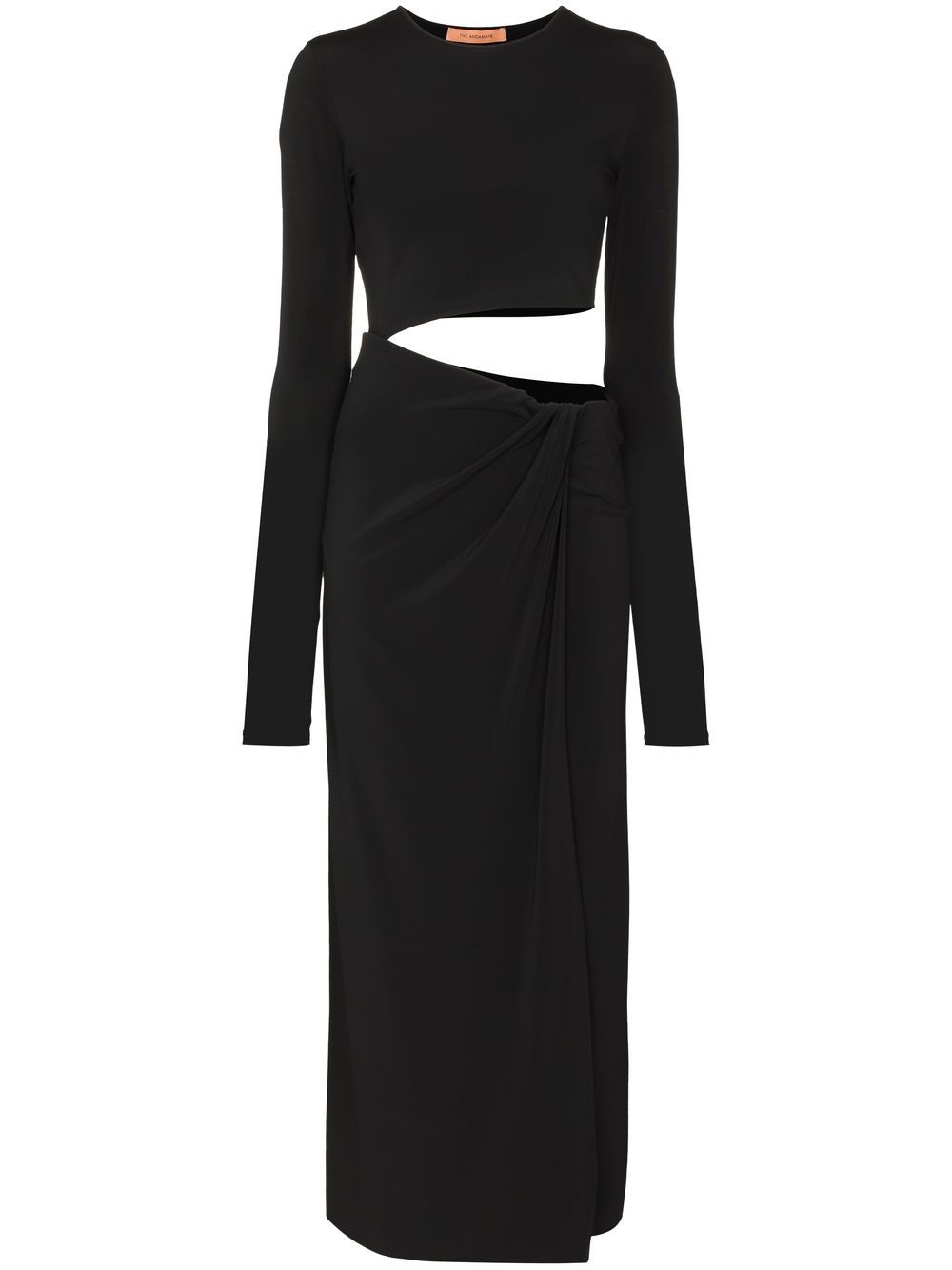 Shop The Andamane Gia Gathered Cut-out Dress In Black