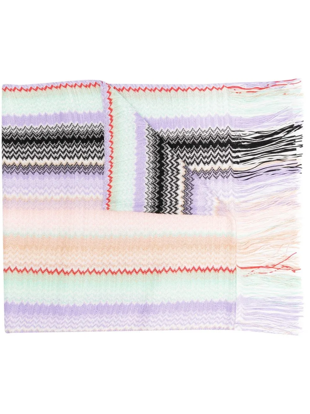 

Missoni fringed embroidered scarf - Green