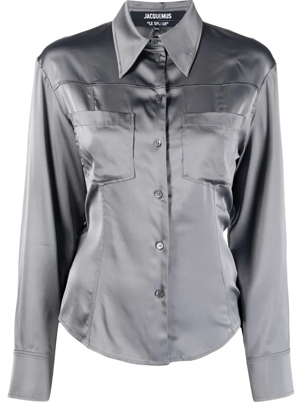 

Jacquemus camisa con efecto satinado - Gris