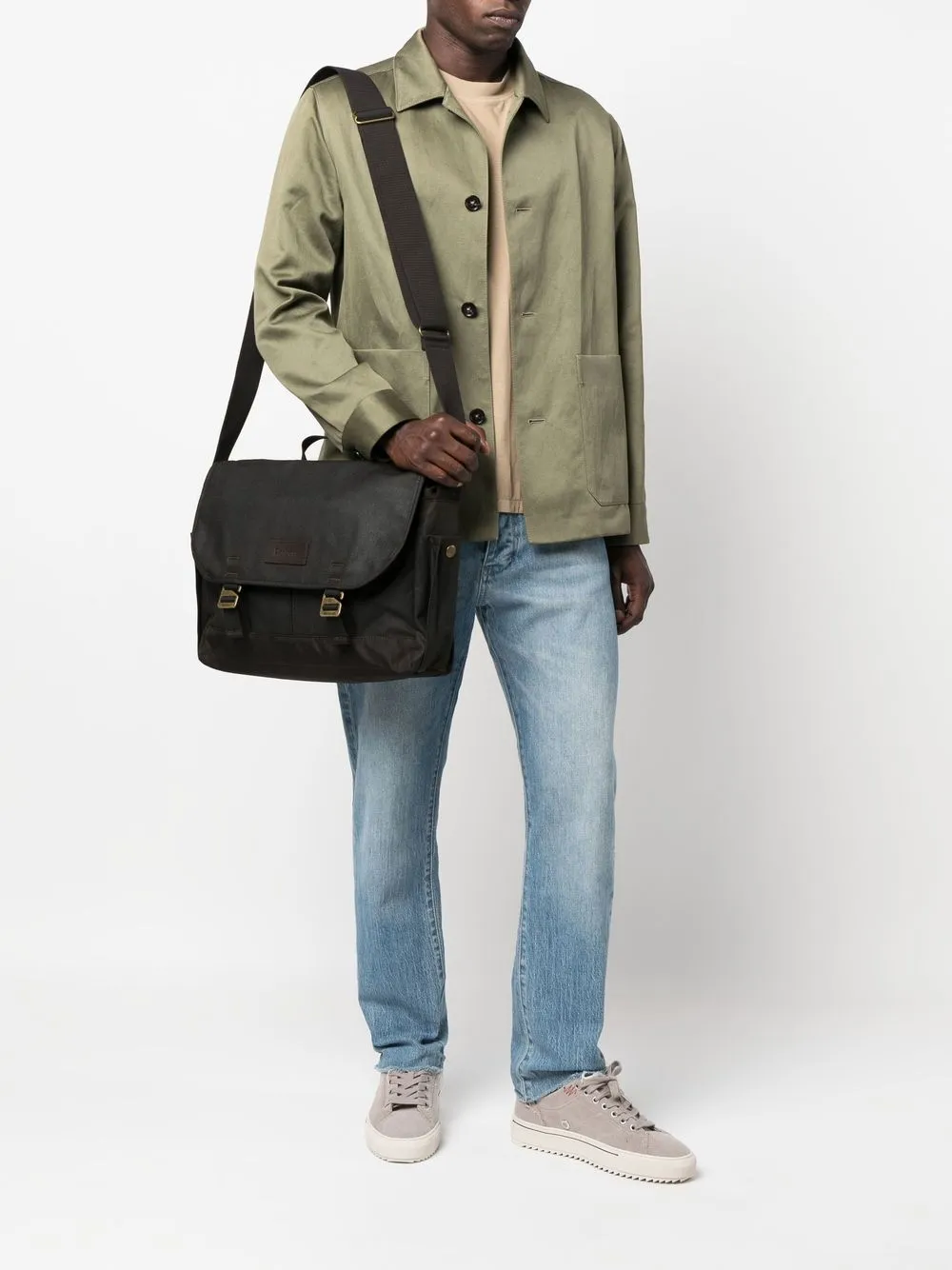 Barbour Schoudertas met logopatch - Groen