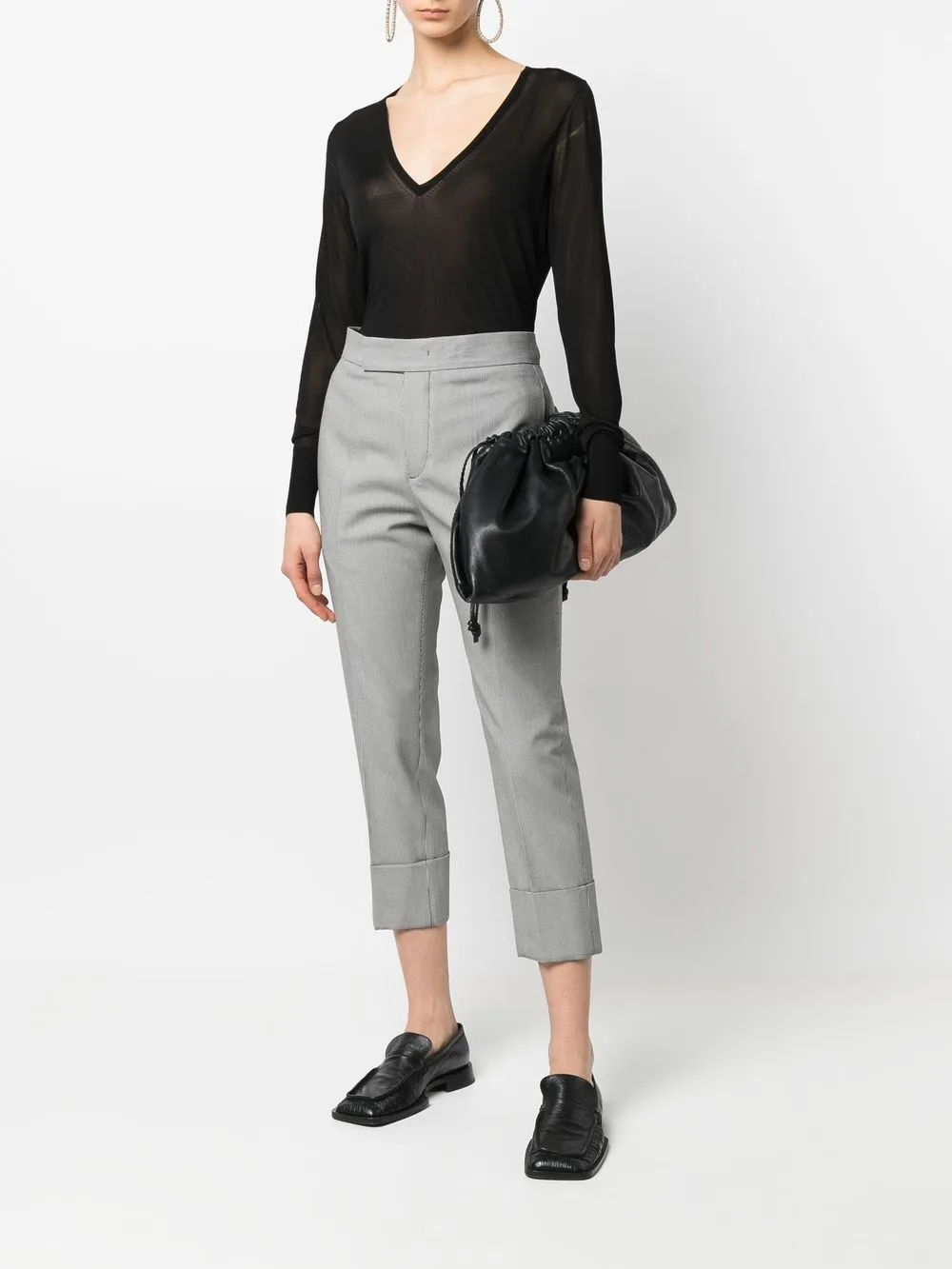 SAPIO Cropped pantalon - Wit