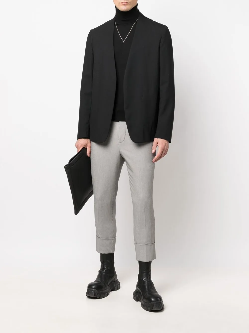 SAPIO Cropped pantalon - Zwart