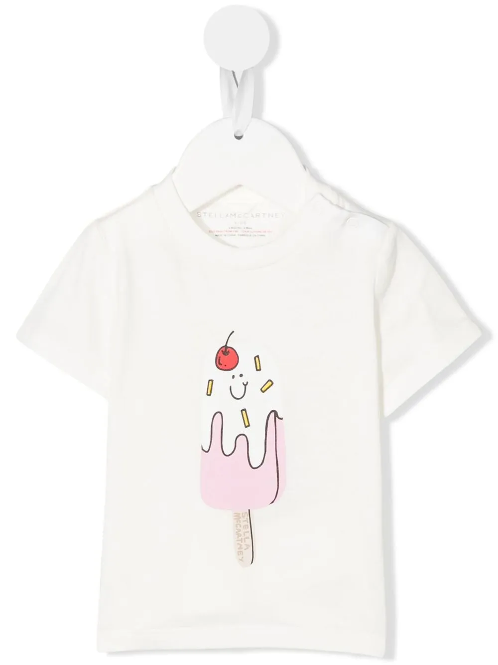 

Stella McCartney Kids playera con motivo de paleta - Blanco