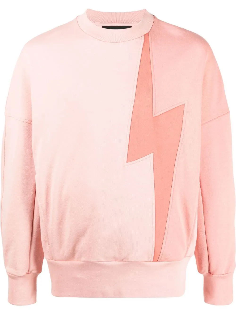 

Neil Barrett sudadera con parche Bolt - Rosado