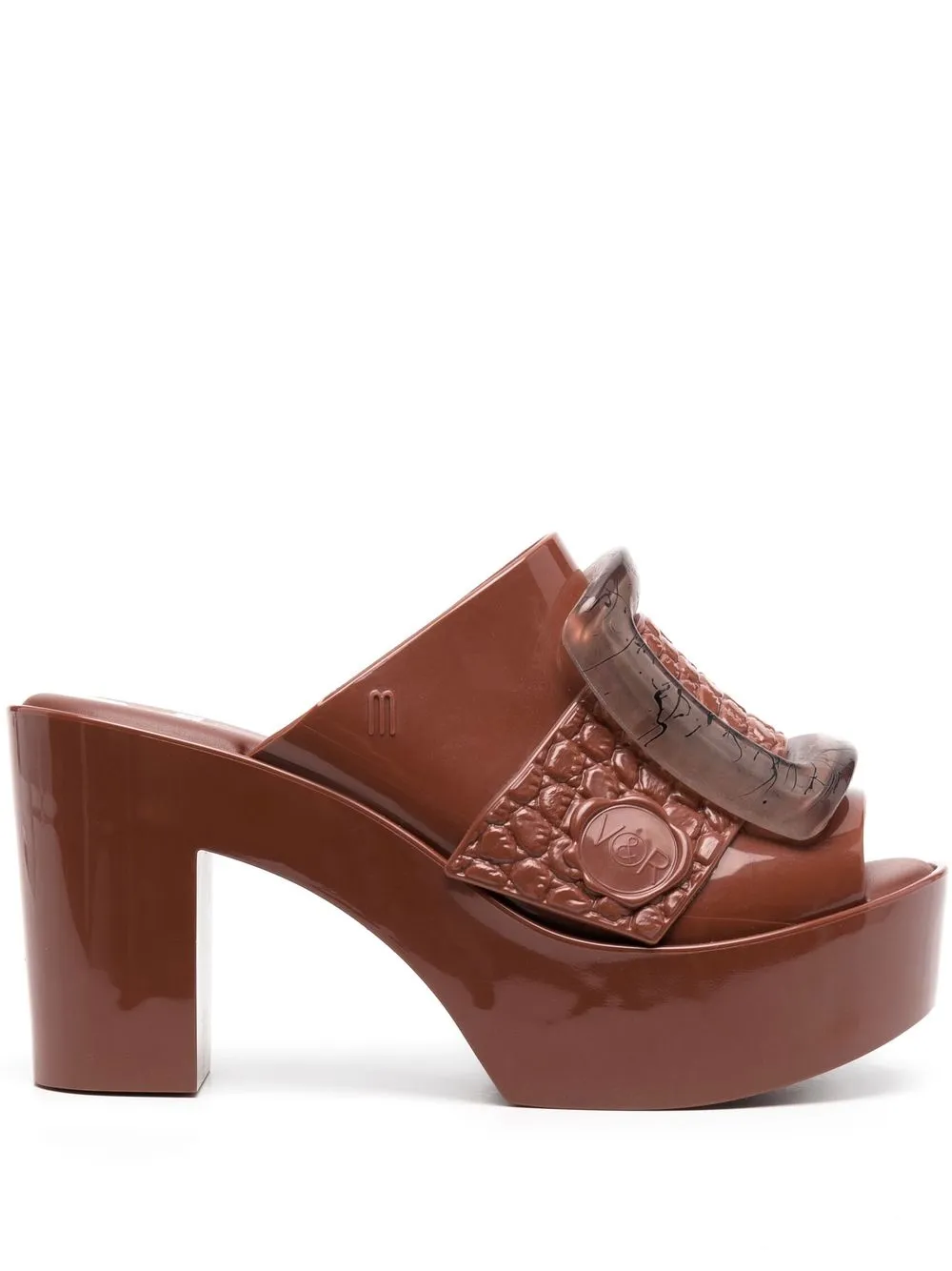 

Viktor & Rolf mules slip-on con detalle de hebilla - Marrón