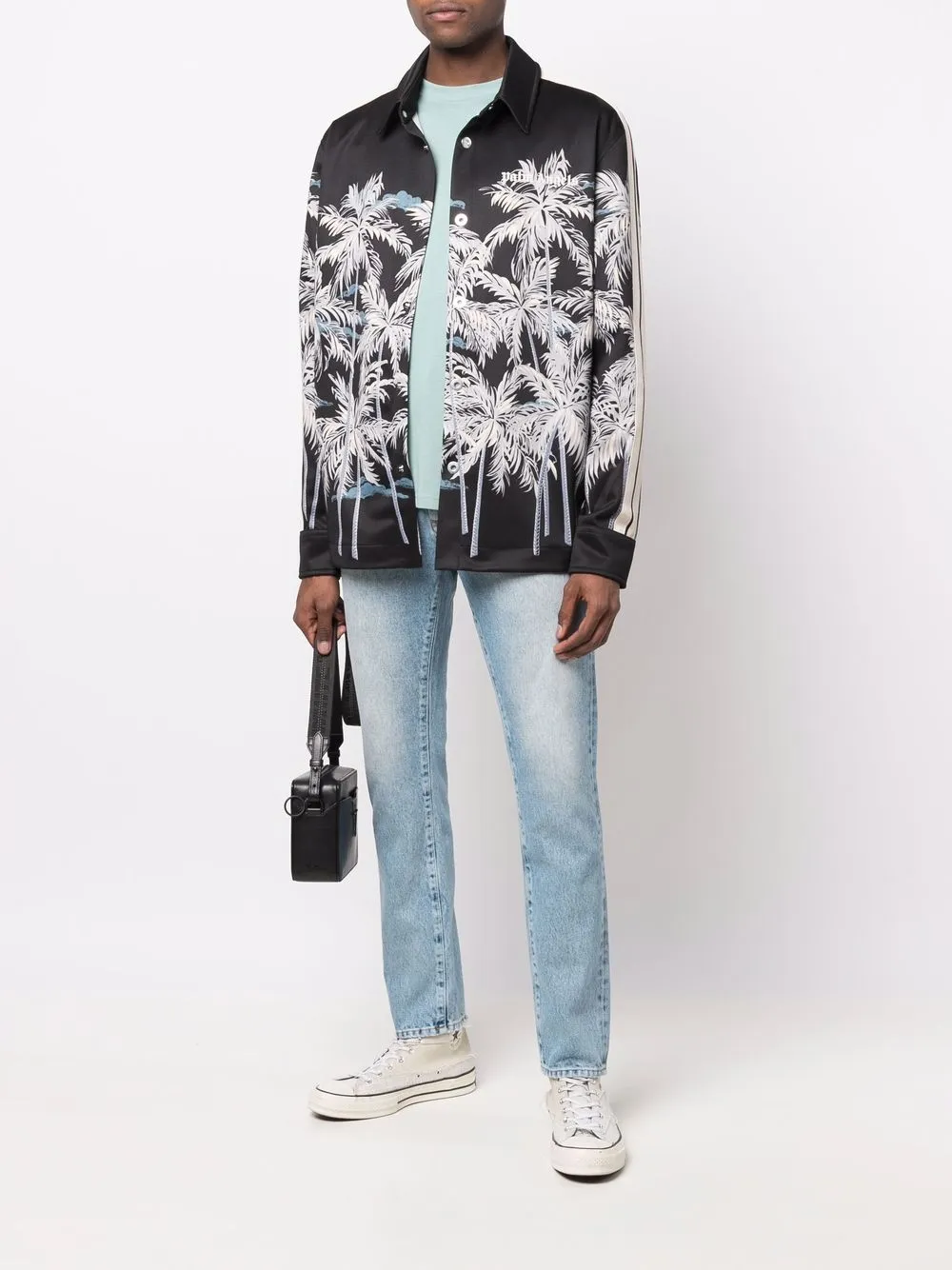 Palm Angels Palm Trees Print Shirt Jacket - Farfetch