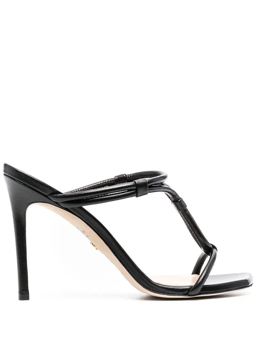 

Stuart Weitzman sandalias Woven Knot con tacón de 100mm - Negro