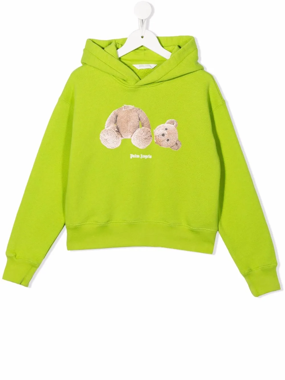 

Palm Angels Kids hoodie con oso estampado - Verde