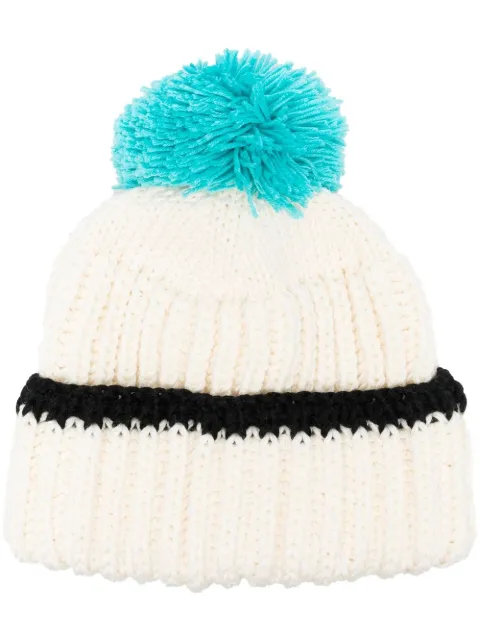 Patou pompom-trim knitted hat