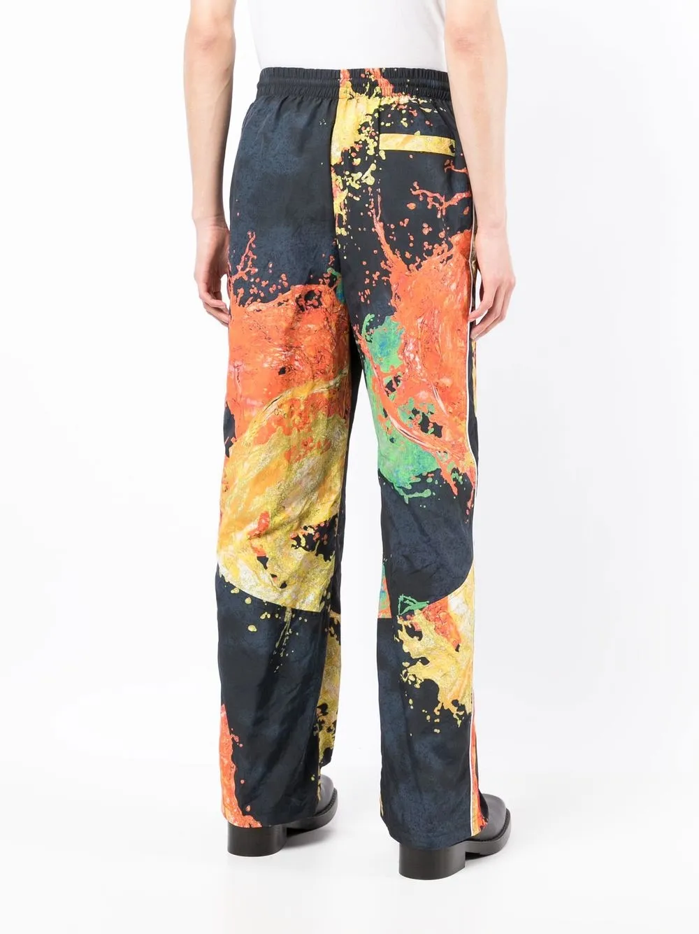 Martine Rose paint-print wide-leg Trousers - Farfetch