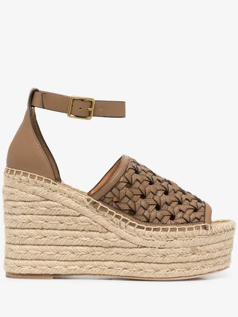 Tory Burch Basketweave espadrille wedges
