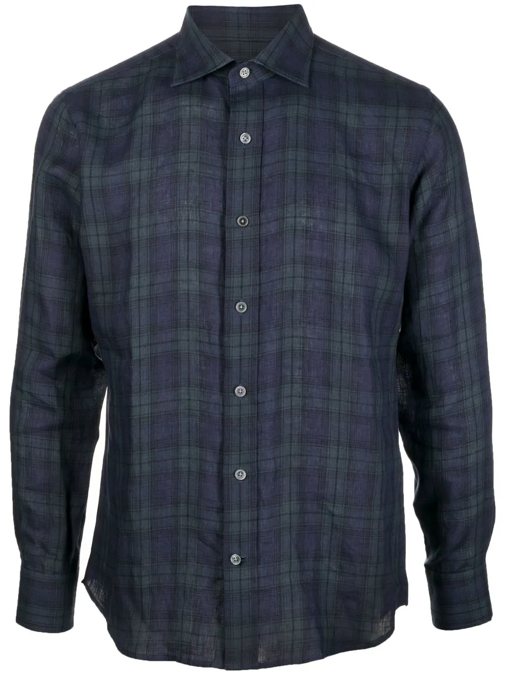 

Man On The Boon. check-pattern print shirt - Blue