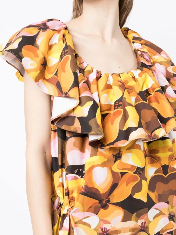 Zulma floral print midi dress