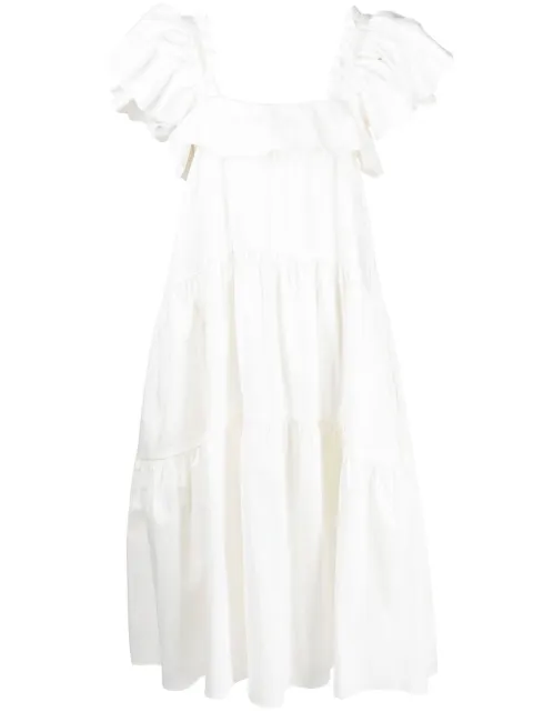 Kika Vargas Cicely tiered midi dress