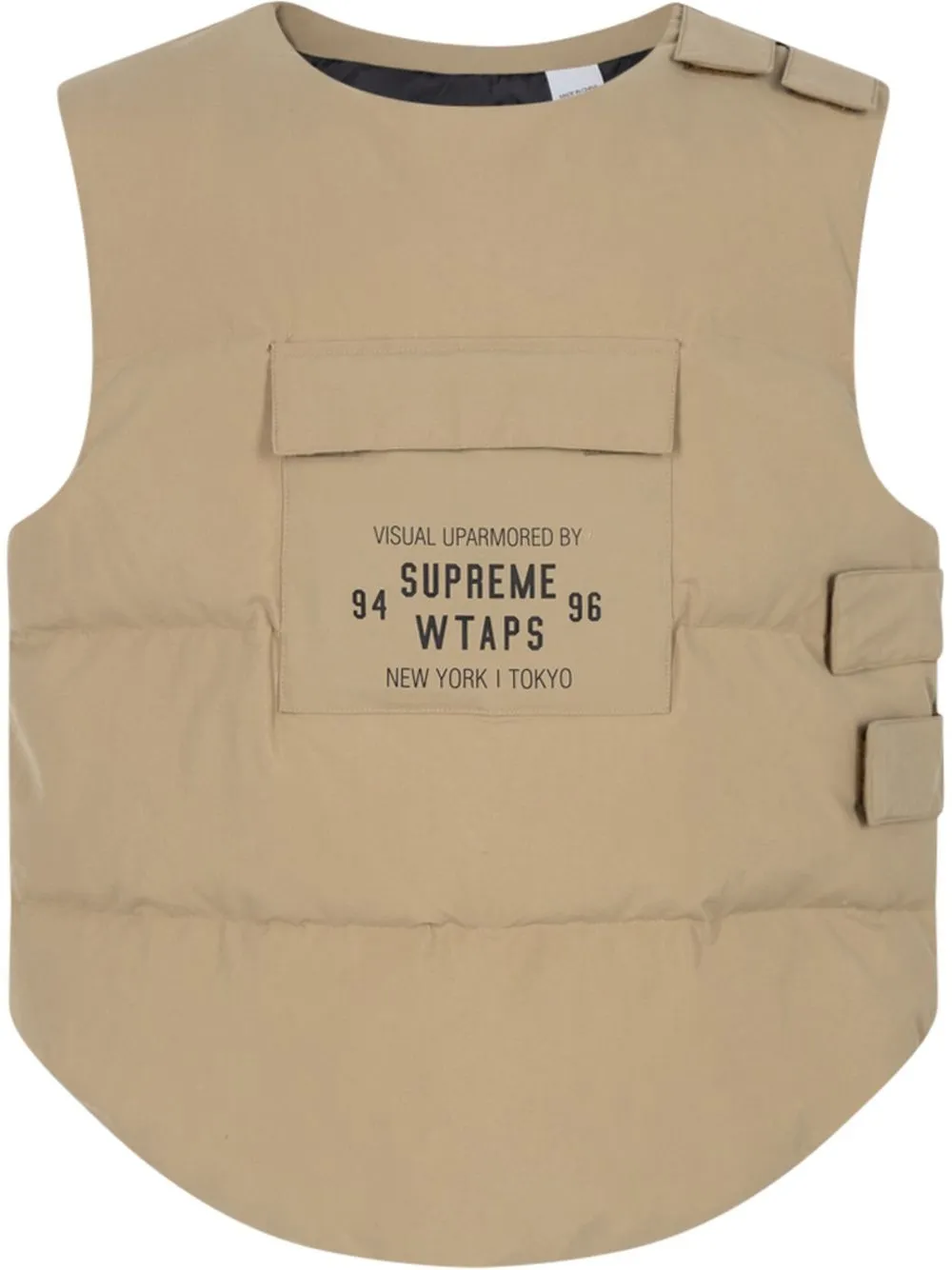 

Supreme x WTAPS Tactical down-feather vest - Neutrals