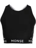 Monse logo-print performance top - Black