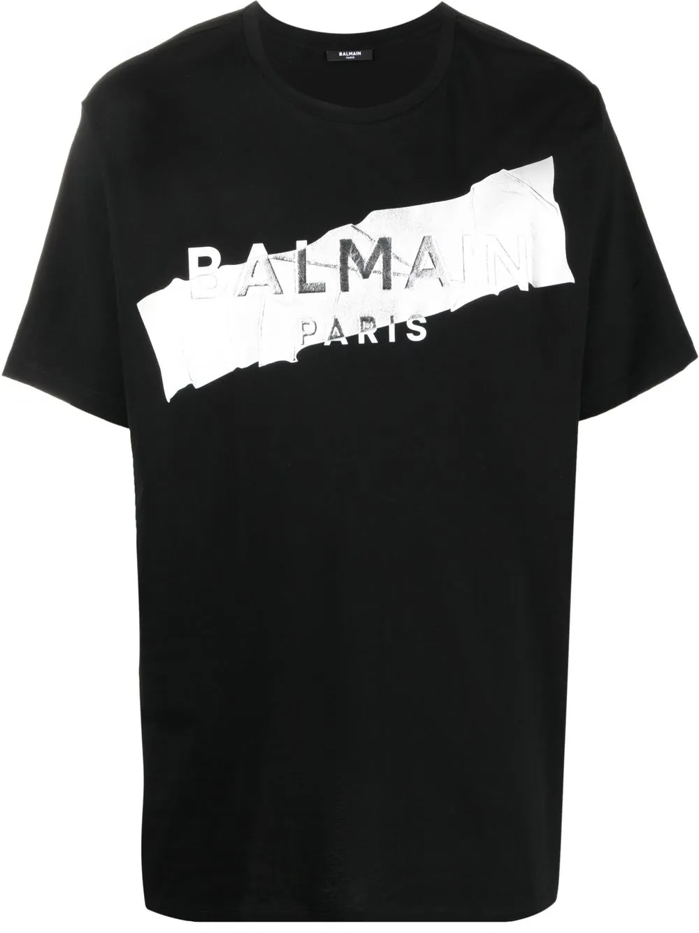 

Balmain playera con logo en relieve - Negro