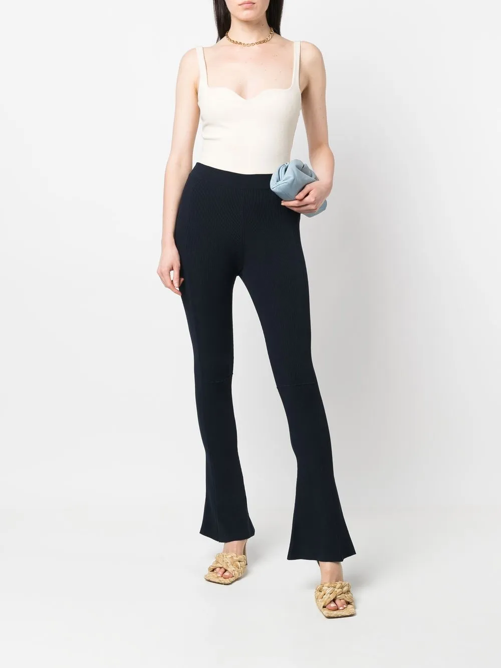 Jacquemus Flared broek - Blauw