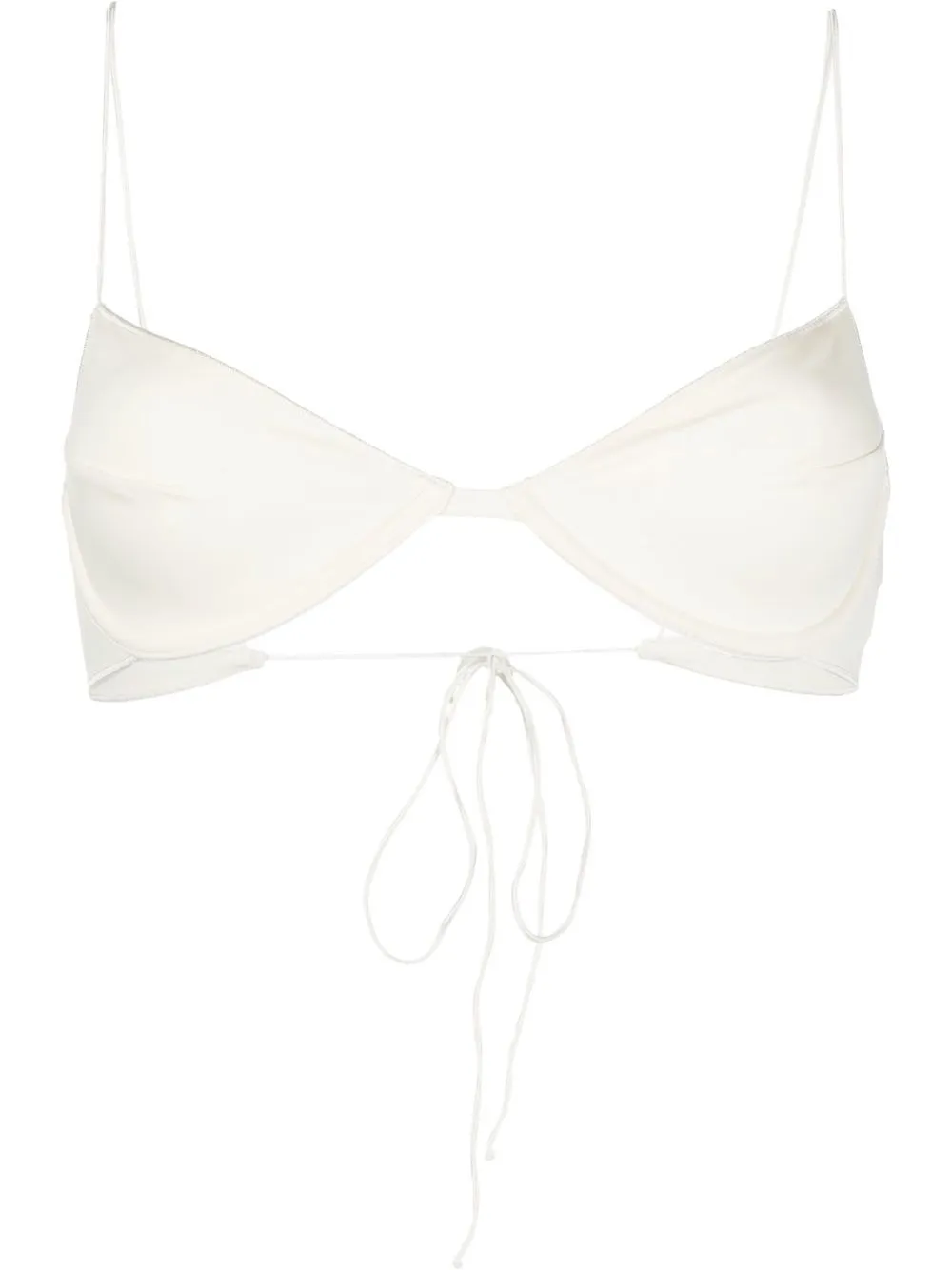 

Oséree tie-fastening bikini top - White
