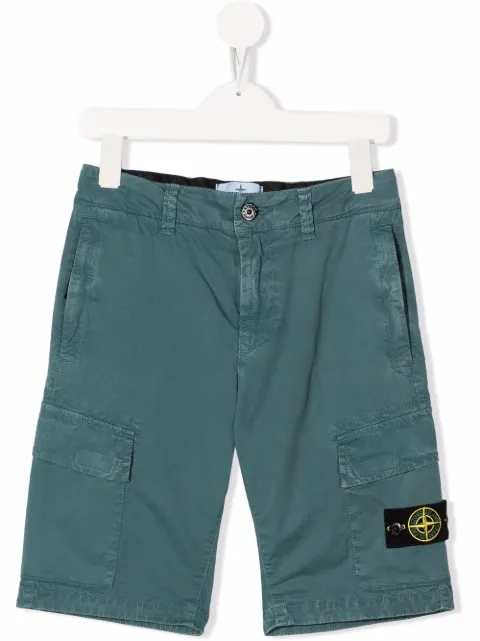 Stone Island Junior شورت برمودا بشارة شعار الماركة