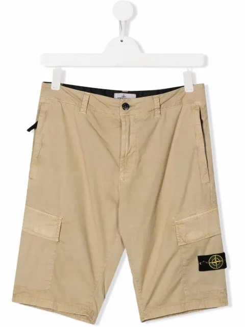 Stone Island Junior شورت برمودا بشارة شعار الماركة