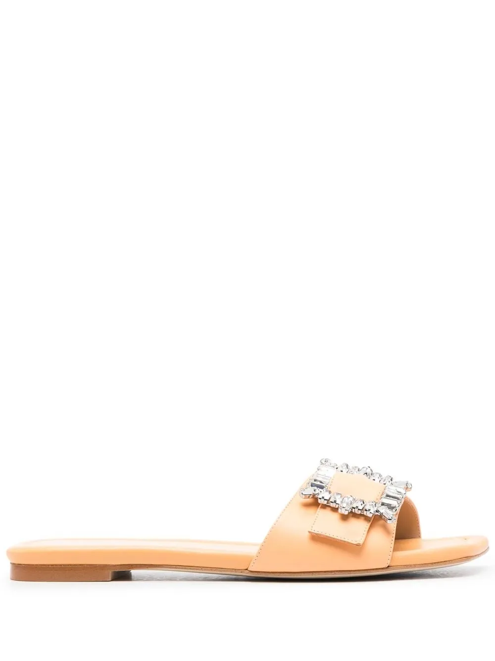 

Stuart Weitzman sandalias con hebilla de cristal - Naranja