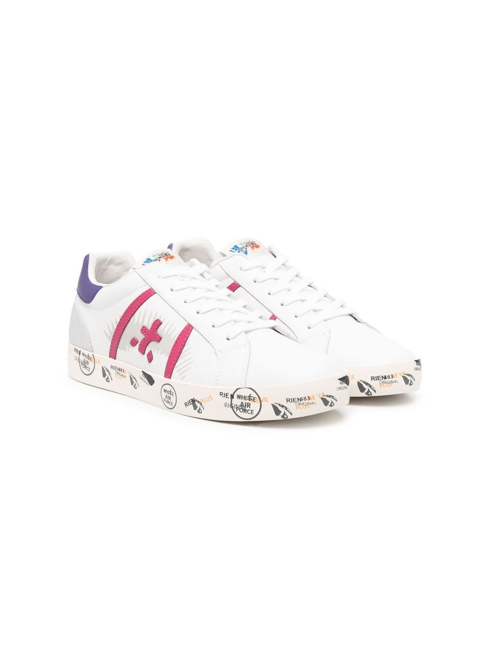 

Premiata Kids tenis bajos Andy - Blanco