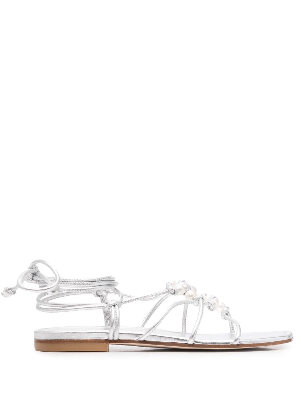 Stuart Weitzman Metallic Effect Open Toe Sandals Farfetch 4249