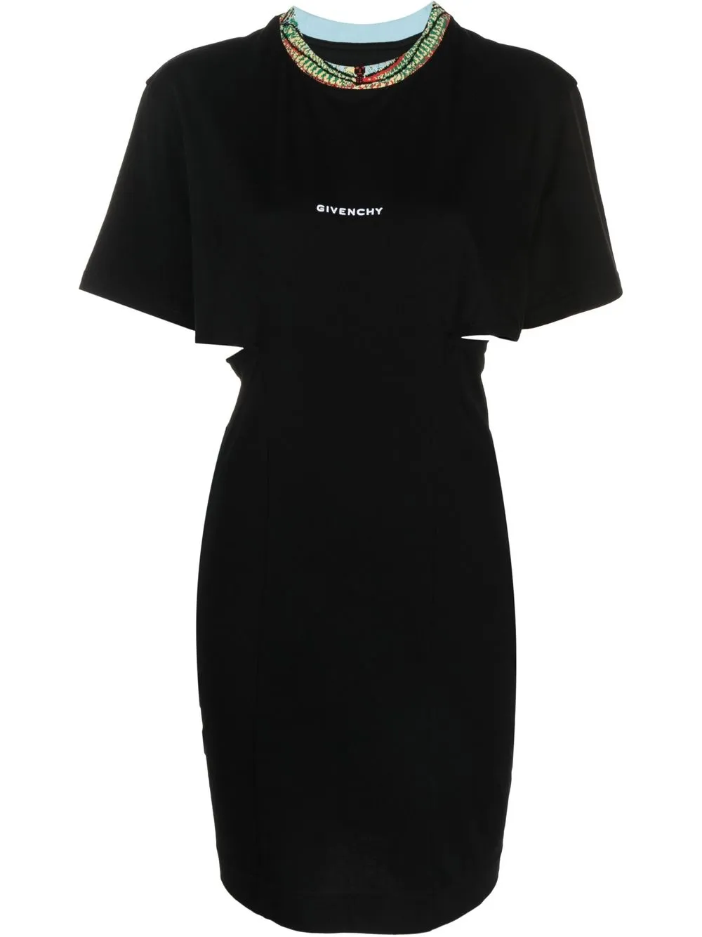 

Givenchy vestido estilo playera con logo bordado - Negro