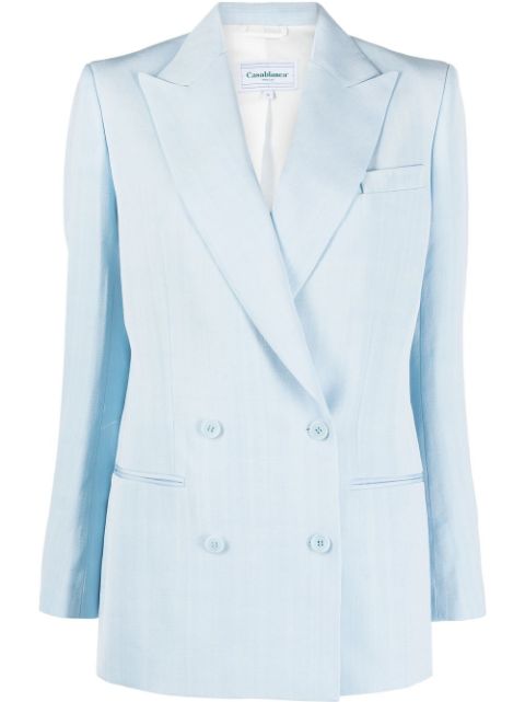 Casablanca - peak lapels double-breasted blazer