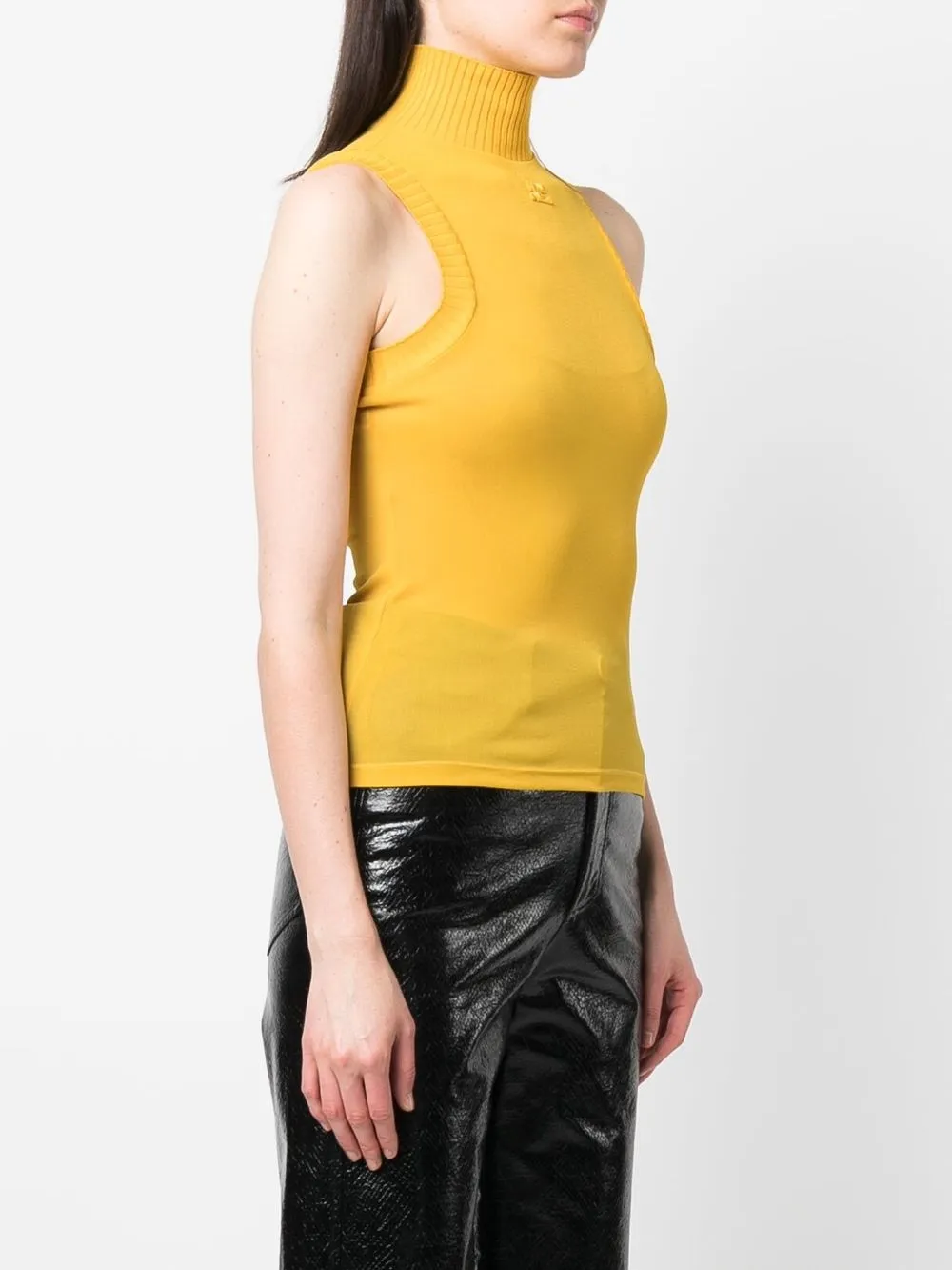 roll neck sleeveless jumper