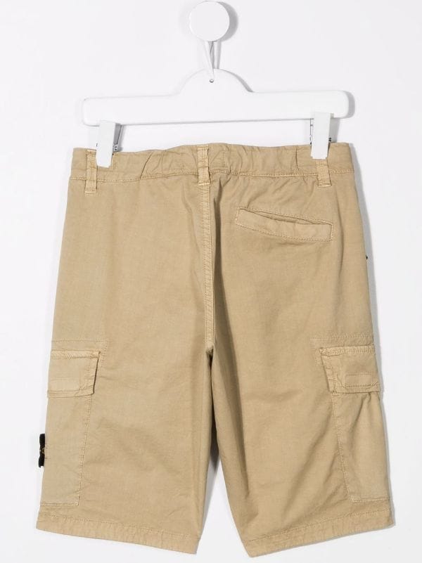Farfetch Boys Clothing Shorts Bermudas Logo-patch bermuda shorts Neutrals 