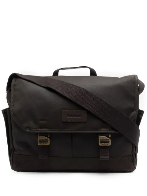 Barbour bolsa satchel con parche del logo