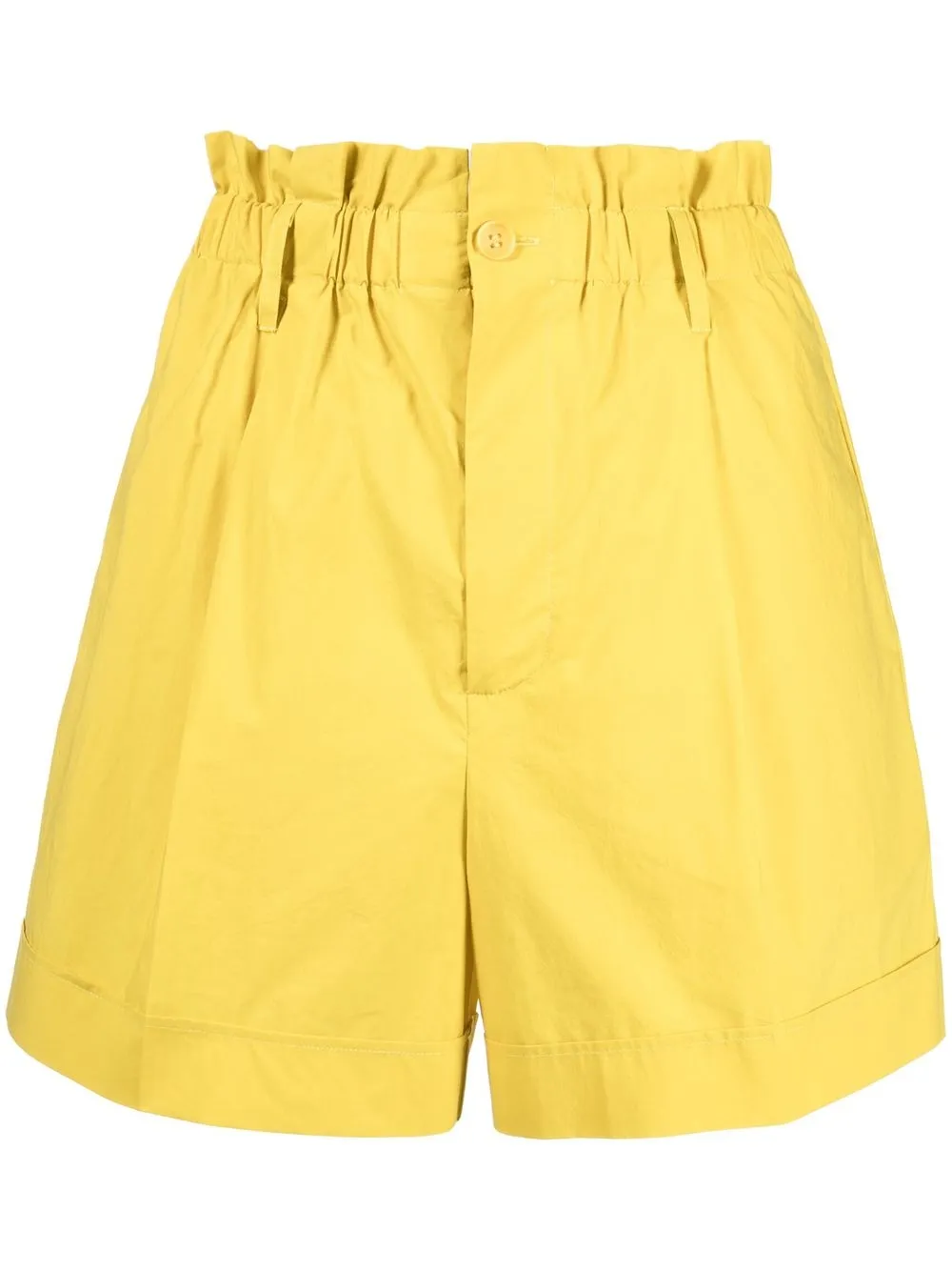 

P.A.R.O.S.H. shorts con pretina paper bag - Amarillo