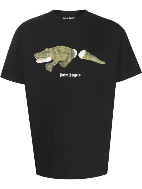 Palm Angels crocodile-print cotton T-shirt