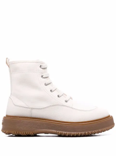 Hogan lace-up leather boots