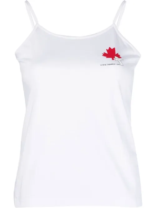 Débardeur à logo Maple Leaf imprimé - DSQUARED2 - Modalova
