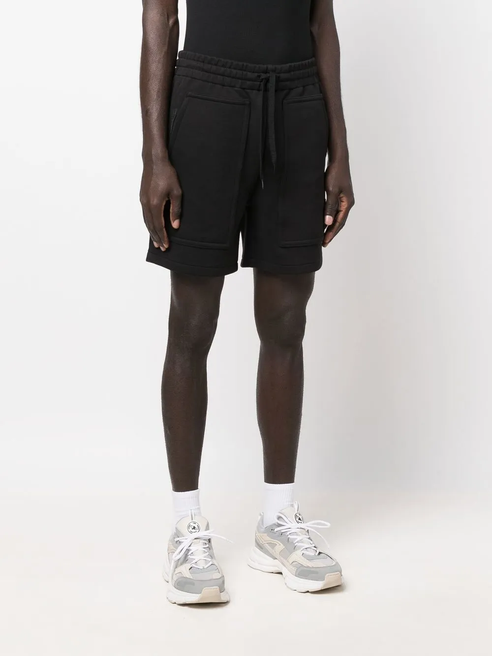  Mackage Logo-patch Drawstring Shorts - Black 