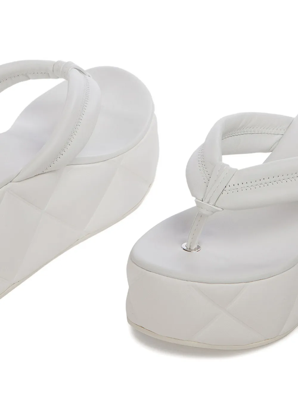 Le Silla quilted platform sandals Wit