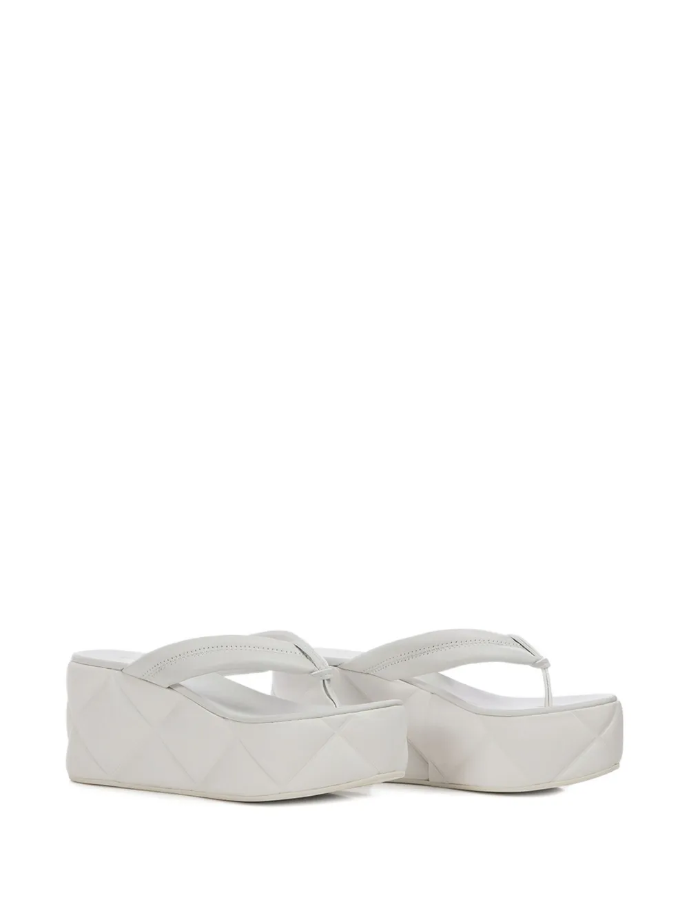 Le Silla quilted platform sandals Wit