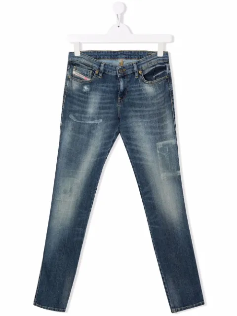 Diesel Kids جينز سكيني بتأثير باهت