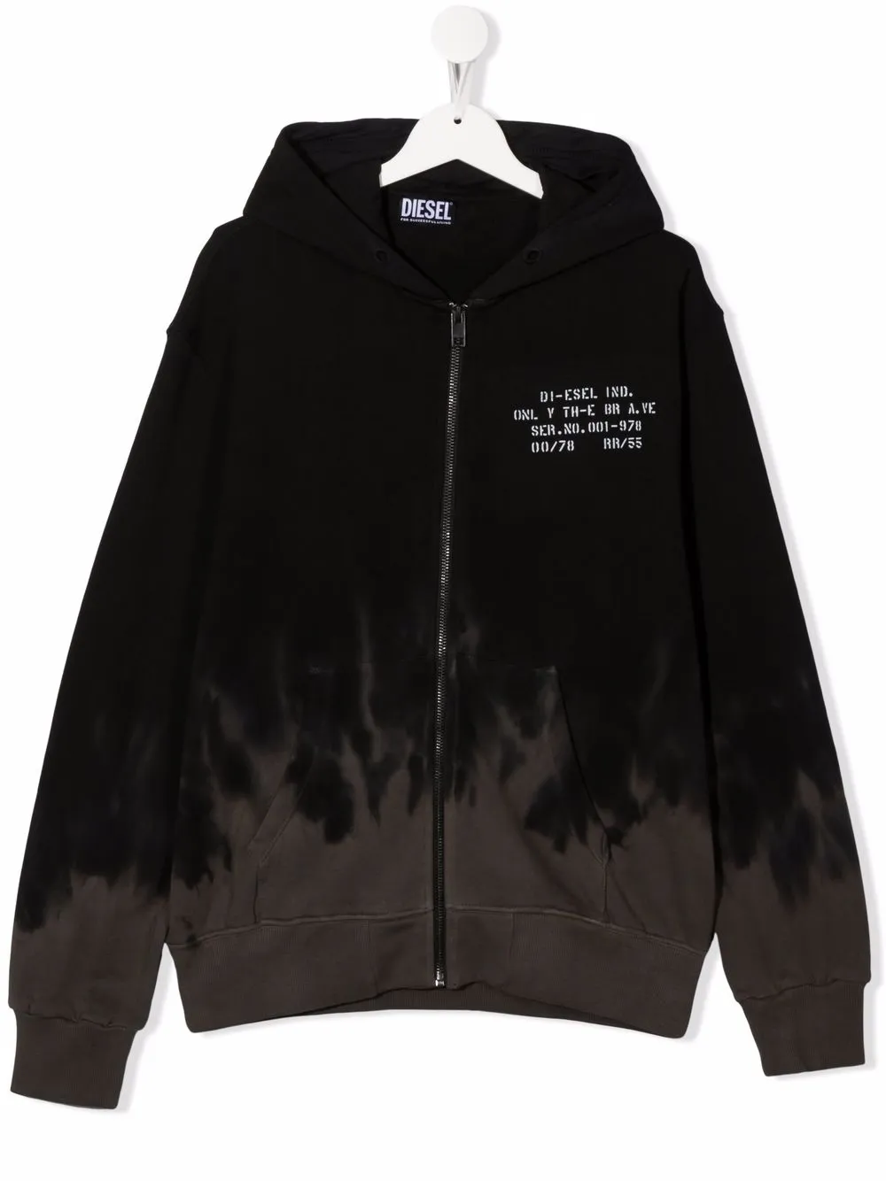 

Diesel Kids TEEN logo zipped hoodie - Black
