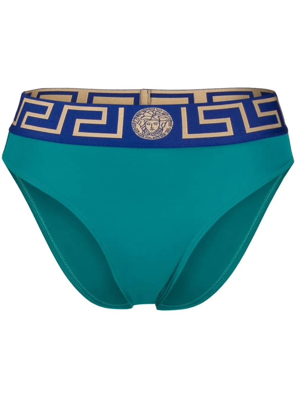 

Versace Greca-waistband bikini bottoms - Green