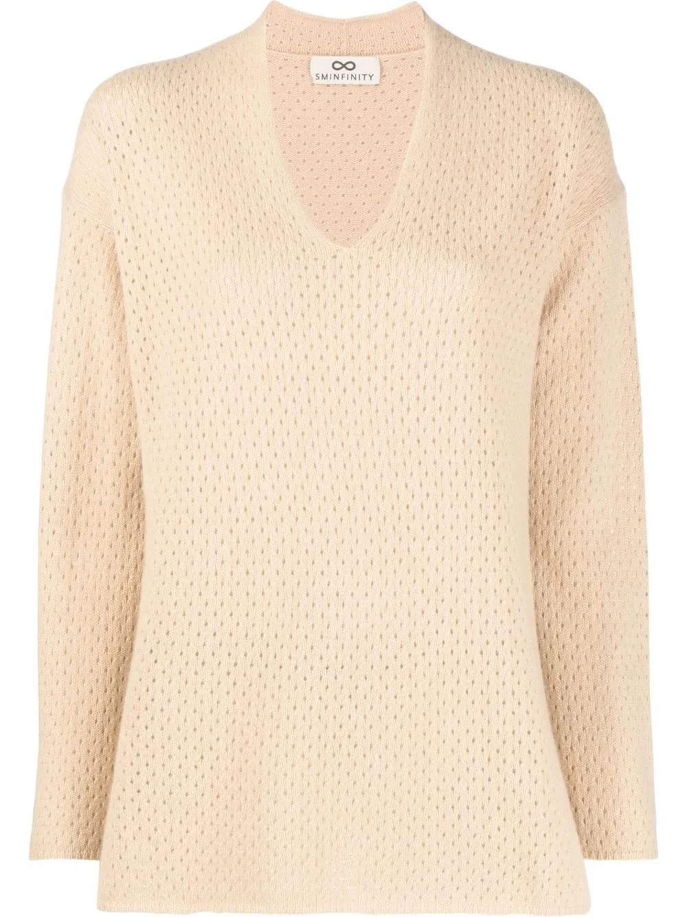 

SMINFINITY v-neck cashmere jumper - Neutrals