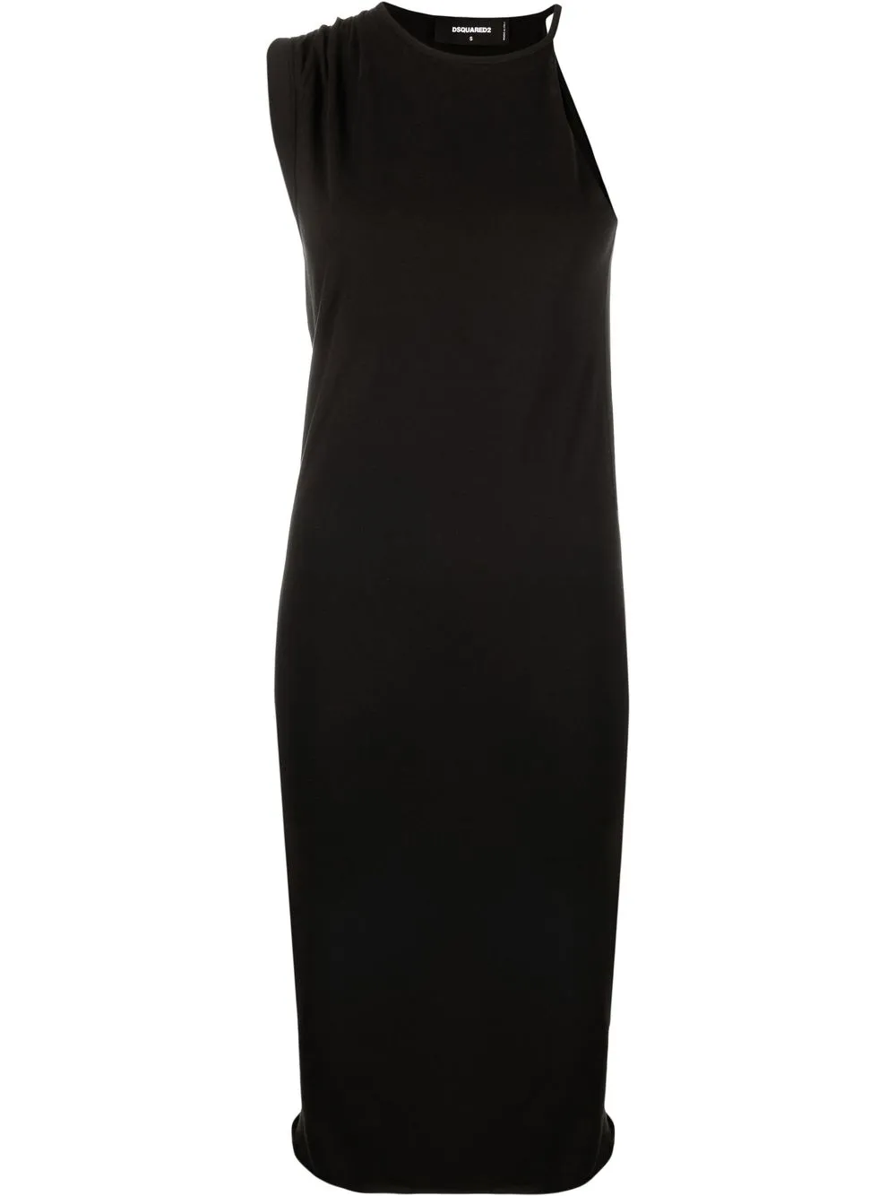 

Dsquared2 vestido midi asimétrico - Negro