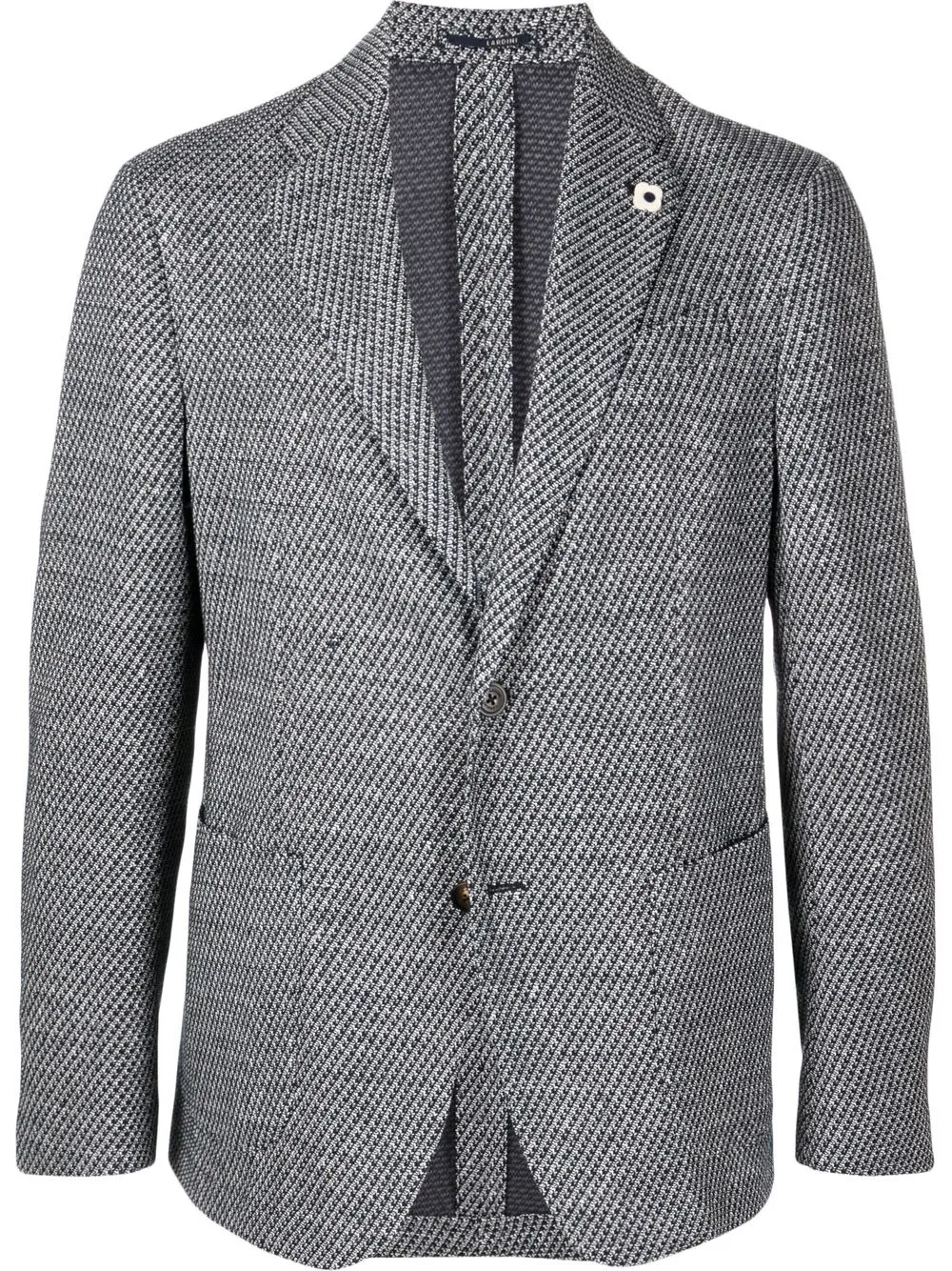 

Lardini single-breasted tweed blazer - Blue