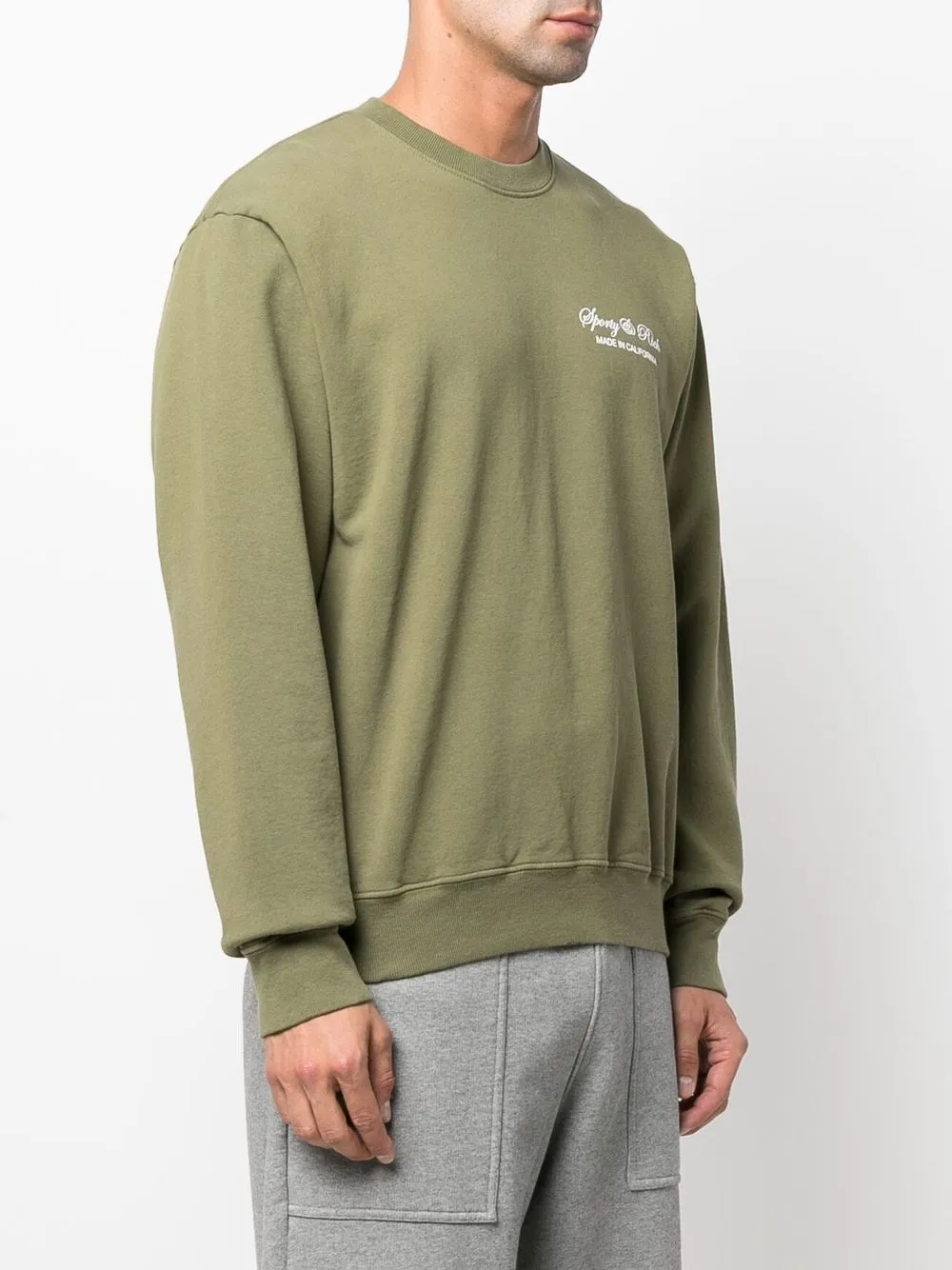 Sporty & Rich Sweater met logoprint Groen