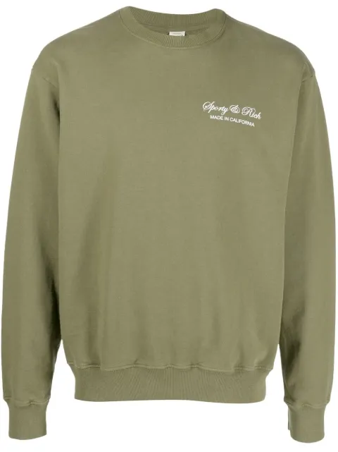 Sporty & Rich logo-print cotton sweatshirt