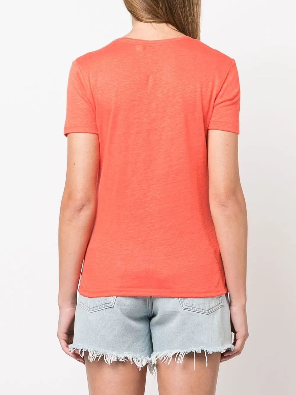 Closed T-shirt met V-hals Oranje