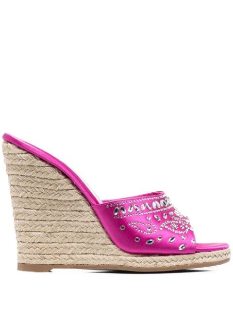 Le Silla crystal-embellished wedge-heeled sandals